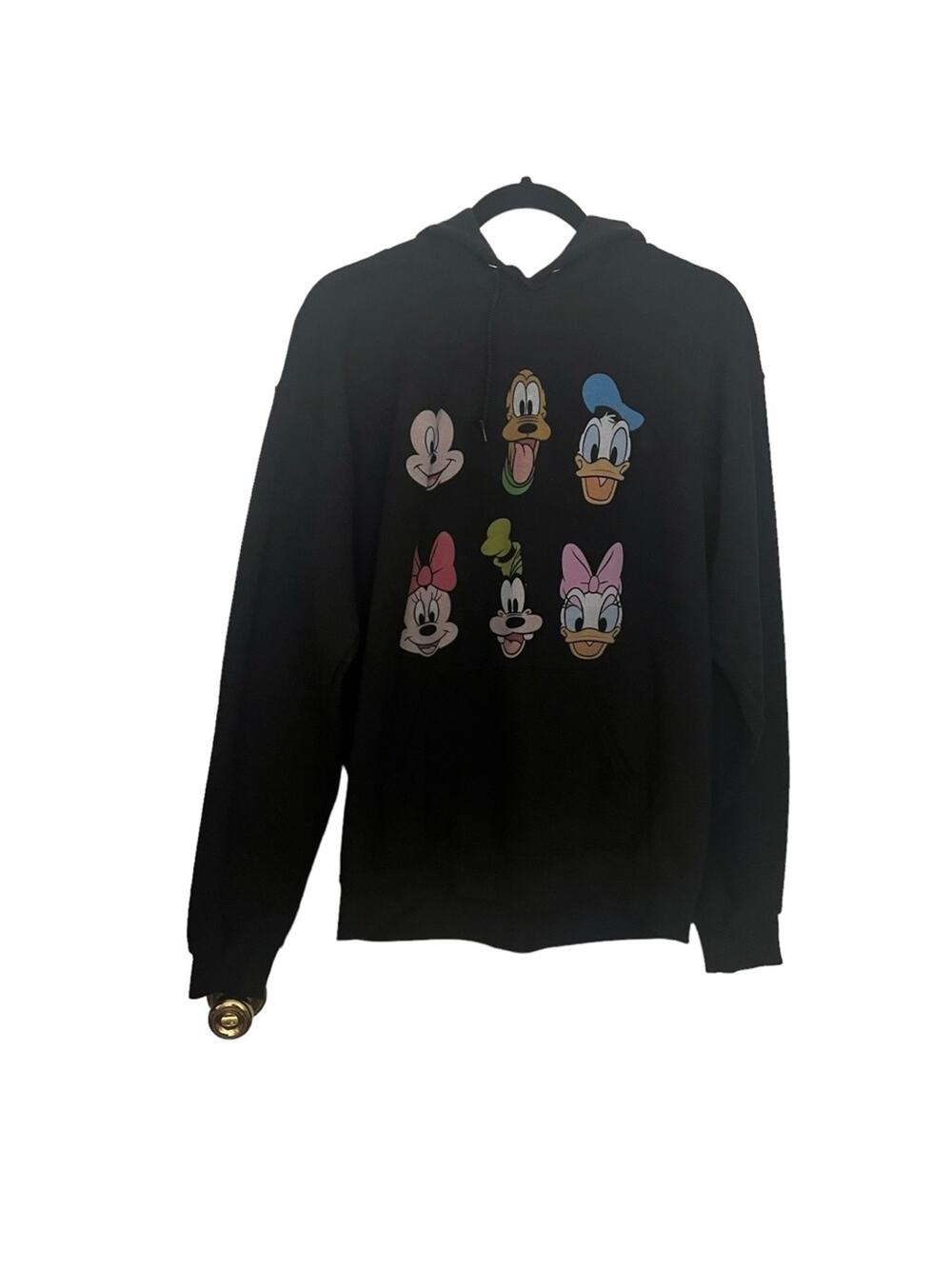 Disney black long sleeve hoodie unisex size medium Jerzees